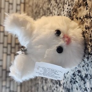 BBW white bunny pom pom pocketbac holder